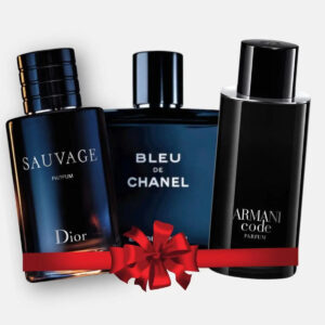 Coffret Exclusif 3 Parfums – Sauvage de Dior, Bleu de Chanel & Armani Code de Giorgio Armani [100 ml]