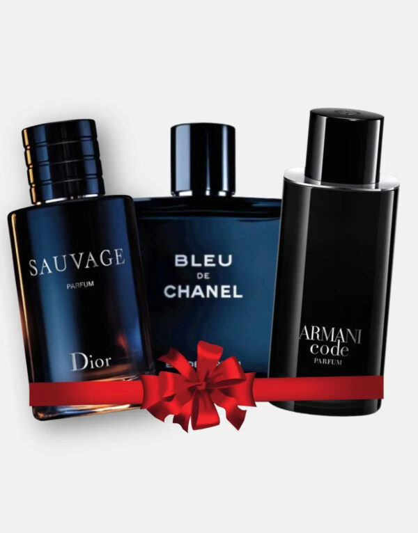 Coffret Exclusif 3 Parfums – Sauvage de Dior, Bleu de Chanel & Armani Code de Giorgio Armani [100 ml]