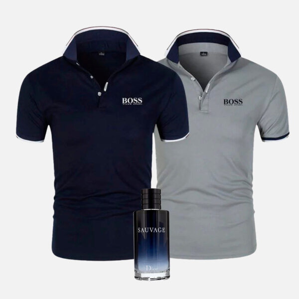 [ACHETEZ 1 ET RECEVEZ 3] Lot de 2 polos Hugo Boss + Sauvage 100ml